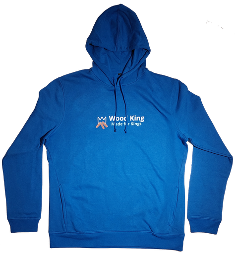 Wood King hoodie premium light Blue