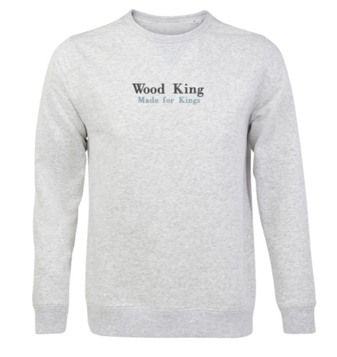 Wood King sweater grey embroidered