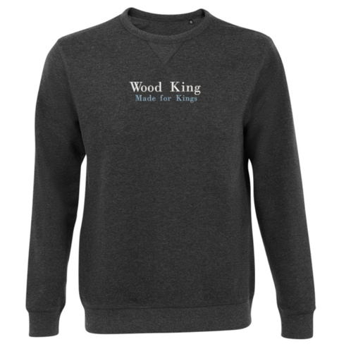 Wood King sweater black embroidered